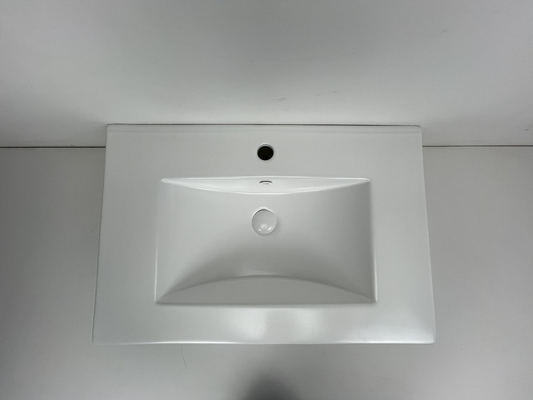 El fregadero de cerámica de la vanidad del cuarto de baño del final no poroso rasguña resistente