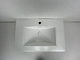 Borde plano dirigido elegante de la vanidad del top del fregadero de cerámica del cuarto de baño
