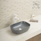 Superficie blanca de Matt Glaze Color Ensure Smooth de la encimera del fregadero sólido del cuarto de baño