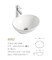 Lavabo mínimo del color del buque del cuarto de baño del fregadero oval de marfil blanco creativo de la porcelana