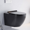 Cierre suave Seat de Hung Toilet Matt Black Wc de la pared estándar americana de una pieza