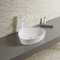Fregadero de cerámica liso del cuarto de baño del lavabo del top de Grey Color Acid Resistance Counter