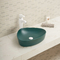 Lavabo irregular del color verde del fregadero del cuarto de baño de la encimera de la absorción de agua baja