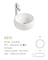 Lavabo blanco o negro de las mercancías sanitarias de la encimera del ahorro de espacio del fregadero de cerámica del cuarto de baño