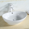 Resistente para calentar el fregadero del cuarto de baño de la encimera que salta forma oval del lavabo del rasguño