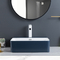 Fácil instale la encimera que el fregadero del cuarto de baño pulió el lavabo de mano rectangular azul superficial